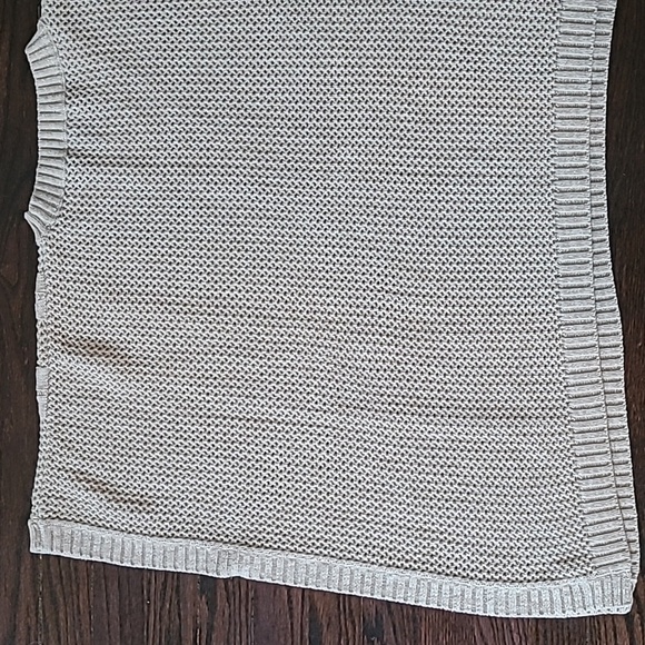 J. McLaughlin Katja Open Knit Poncho Sweater Cotton Wmns OS Beachy Boho Cottage - Picture 6 of 11